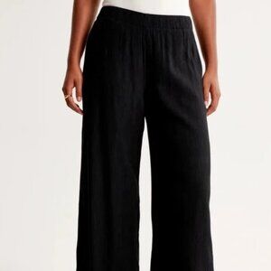 Crinkle Textured Pull-On Pants